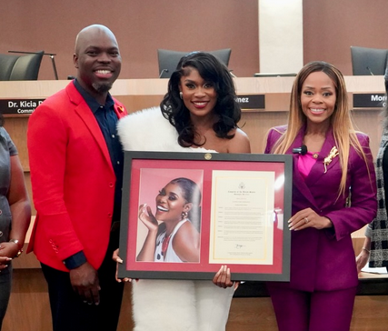 Rutshelle Guillaume honorée par la ville de Tamarac en Floride